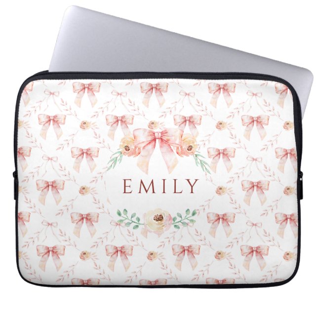 Housse Pour Ordinateur Portable Aquarelle de l'arc coquette (Devant)
