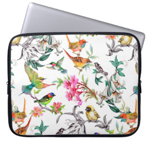 Housse Pour Ordinateur Portable Aquarelle dessinée main sans couture motif avec tr