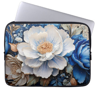 Housse Pour Ordinateur Portable Aquarelle Fleurs de fleurs de fleurs Porte-manches