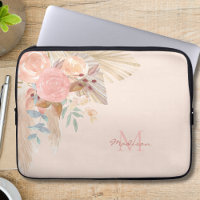 Aquarelle florale monogramme