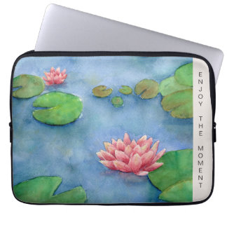 Housse Pour Ordinateur Portable Aquarelle Lotus Flower