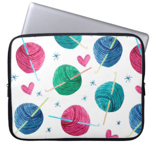 Housse Pour Ordinateur Portable Aquarelle motif sans couture avec des boules color