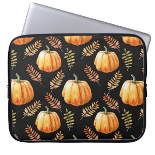 Housse Pour Ordinateur Portable Aquarelle motif transparent avec citrouille