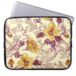 Housse Pour Ordinateur Portable Aquarelle Motif transparent avec élément profil