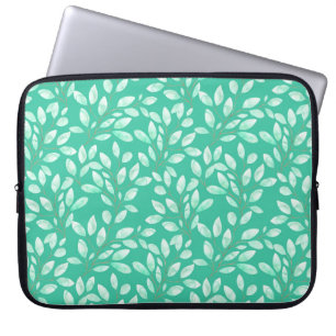 Housse Pour Ordinateur Portable Aquarelle motif transparent avec feuilles verts do