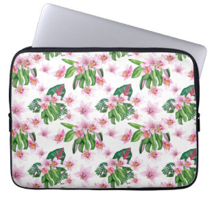 Housse Pour Ordinateur Portable Aquarelle Orchidées Design 30