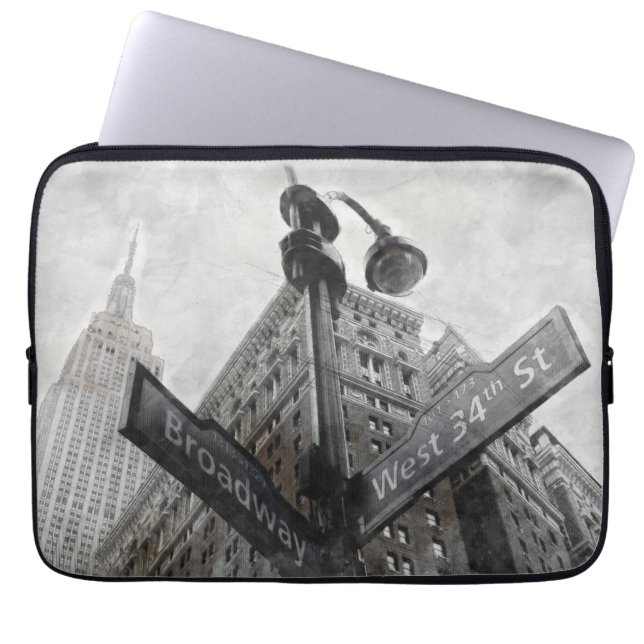Housse Pour Ordinateur Portable Aquarelle panneau d'angle Broadway (Devant)