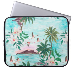 Housse Pour Ordinateur Portable Aquarelle peinture sans couture motif avec hawaïen