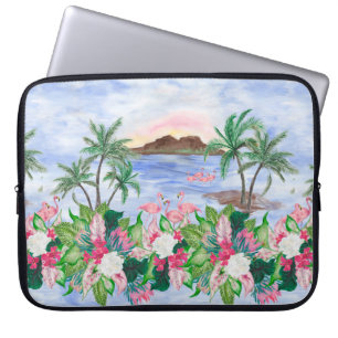 Housse Pour Ordinateur Portable Aquarelle peinture sans couture motif avec hawaïen