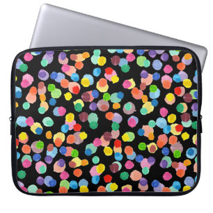 Housse Pour Ordinateur Portable Aquarelle Polka Dot, Arrière - plan de Pâques.