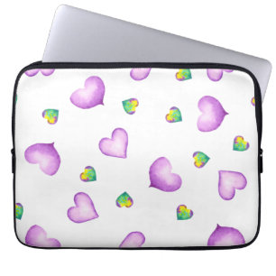 Housse Pour Ordinateur Portable Aquarelle romantique minimaliste Coeur