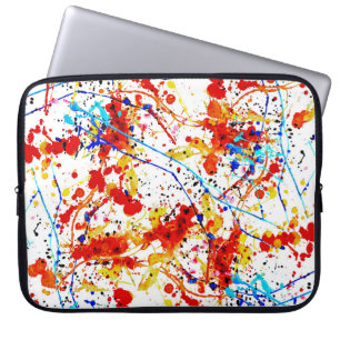 Housse Pour Ordinateur Portable Aquarelle Spots Motif Arrière - plan blanc