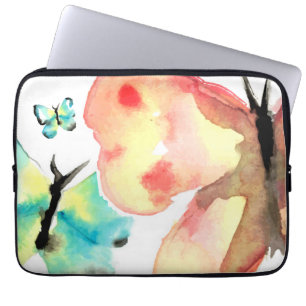 Housse Pour Ordinateur Portable Aquarelle tendance papillon