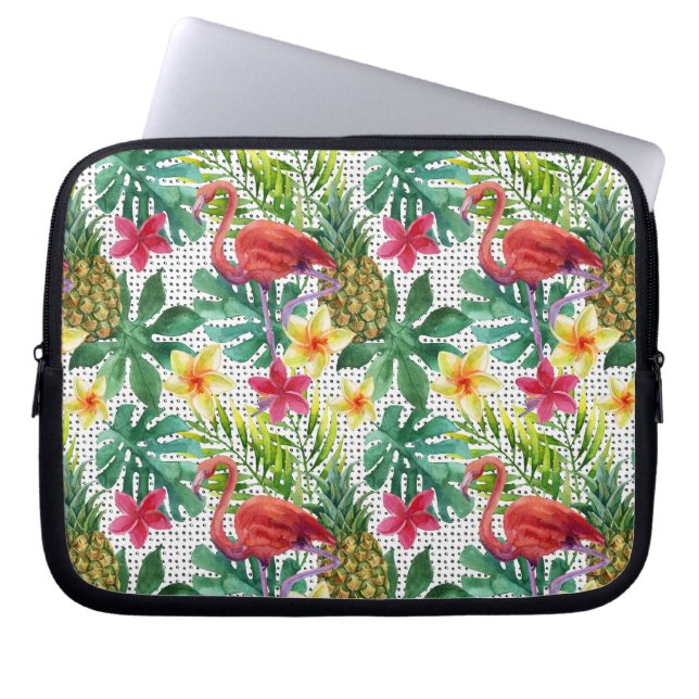 Housse Pour Ordinateur Portable Aquarelle tropicale (Devant)