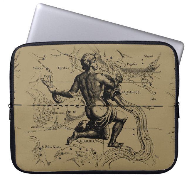 Housse Pour Ordinateur Portable Aquarius Constellation Hevelius 1690 Engraving (Devant)