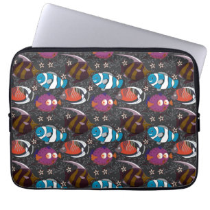 Housse Pour Ordinateur Portable Aquatic animals pattern   ocean underwater life 43