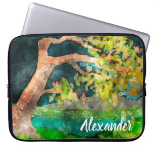 Housse Pour Ordinateur Portable Arbre balayé par vent