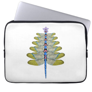 Housse Pour Ordinateur Portable Arbre de Noël de libellule, insecte de Noël Amant