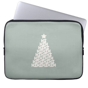 Housse Pour Ordinateur Portable Arbre de Noël vert Sage