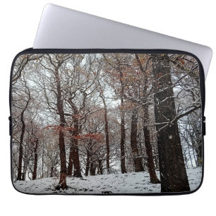 Housse Pour Ordinateur Portable Arbres, dans la neige
