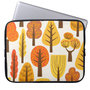 Housse Pour Ordinateur Portable Arbres d'automne, motif sans soudure.