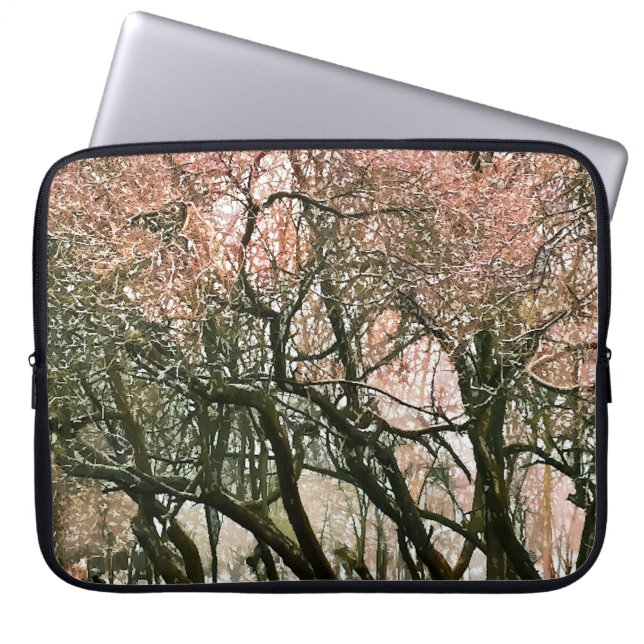 HOUSSE POUR ORDINATEUR PORTABLE ARBRES D'HIVER (Devant)