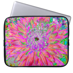 Housse Pour Ordinateur Portable Arc-en-ciel coloré Abstrait Dahlia Flower