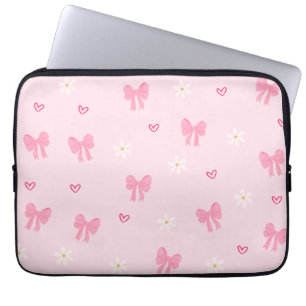 Housse Pour Ordinateur Portable Arc en ciel rose sans couture et motif floral – Jo
