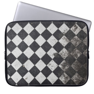 Housse Pour Ordinateur Portable Arlequin noir et blanc