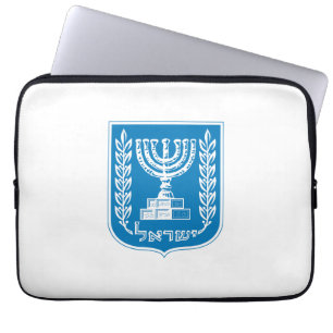Housse Pour Ordinateur Portable Armoiries de l'État d'Israël symbole emblème drape