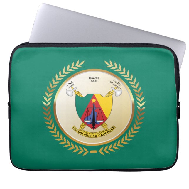 Housse Pour Ordinateur Portable Armoiries du Cameroun (Devant)