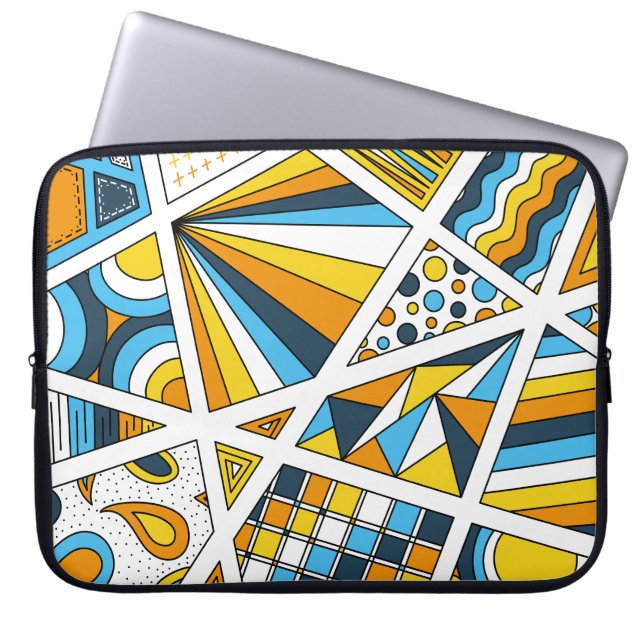 Housse Pour Ordinateur Portable AroAce Pride Zen Doodle Sunset Drapeau Moderne Abs (Devant)