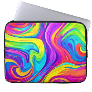 Housse Pour Ordinateur Portable Arrière - plan de couleurs vives : Dessin de dessi