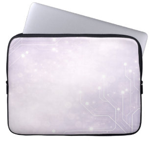 Housse Pour Ordinateur Portable Art AI lilas pâle et gris perle