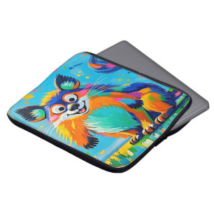 Housse Pour Ordinateur Portable Art animal abstrait coloré