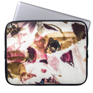 Housse Pour Ordinateur Portable Art créatif Abstrait Gold Sparkles