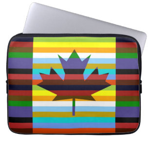 Housse Pour Ordinateur Portable Art de bruit de feuille d'érable du Canada
