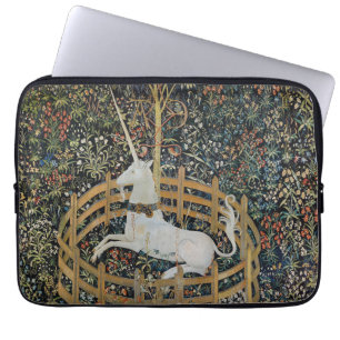 Housse Pour Ordinateur Portable Art de Licorne Médiévale Vintage en Captivité