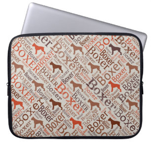 Housse Pour Ordinateur Portable Art de mot de chien de boxeur