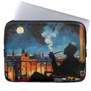 Housse Pour Ordinateur Portable Art de Pipe (Balcon #2) peinture à l'huile