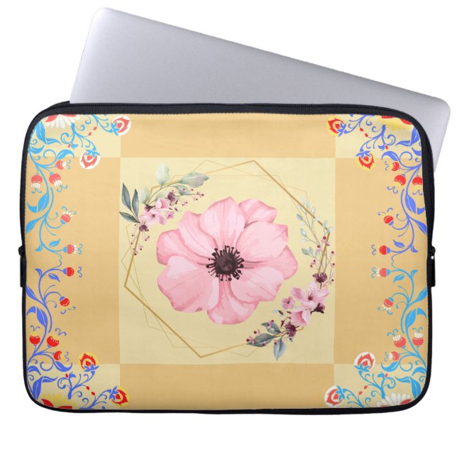 Housse Pour Ordinateur Portable Art Graphique Floral, Renaissance du printemps ora (Devant)