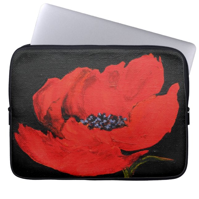 Housse Pour Ordinateur Portable Art Red Poppy (Devant)