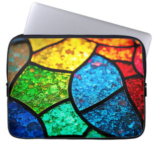Housse Pour Ordinateur Portable Art texturé de verre coloré vibrant