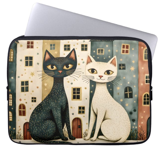 Housse Pour Ordinateur Portable Artistic Cats  (Devant)