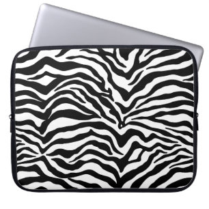 Housse Pour Ordinateur Portable Artsy Black White Funky Zebra Imprimer Motif