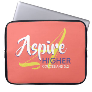 Housse Pour Ordinateur Portable ASPIRER PLUS HAUT Inspirational Corail Chrétien