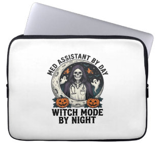 Housse Pour Ordinateur Portable Assistant Médical Sorcière d'Halloween Gravure Vin