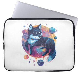 Housse Pour Ordinateur Portable Astral Akita - Chien cosmique