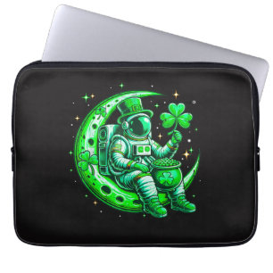 Housse Pour Ordinateur Portable Astronaute dans l'espace lunaire Saint Patrick's D