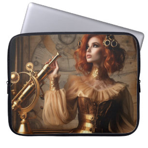 Housse Pour Ordinateur Portable Astronome en or victorien Steampunk